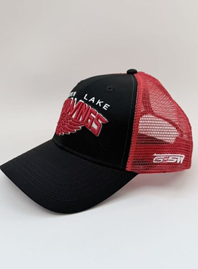 Deer Lake Redwings红翼队卡车网帽 撞色刺绣美式硬顶透气棒球帽
