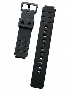 时刻美手表表带2108型号同款表带凸口橡胶手表带18mm