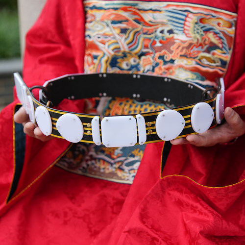 乌衣巷明制革带白色仿玉汉服腰带