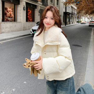新款 092-2557刺绣短款羽绒服90绒P325控488图片