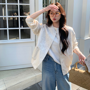 现货 重工刺绣棒球服杏色092-2510-P155控228图片