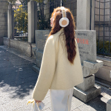 现货092-2540米黄色双面呢P245控368，女装毛呢外套，浙宝092
