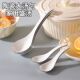 陶瓷大汤勺子餐厅吃饭调羹稀饭砂锅耐用汤勺家用长柄黑边手柄汤匙
