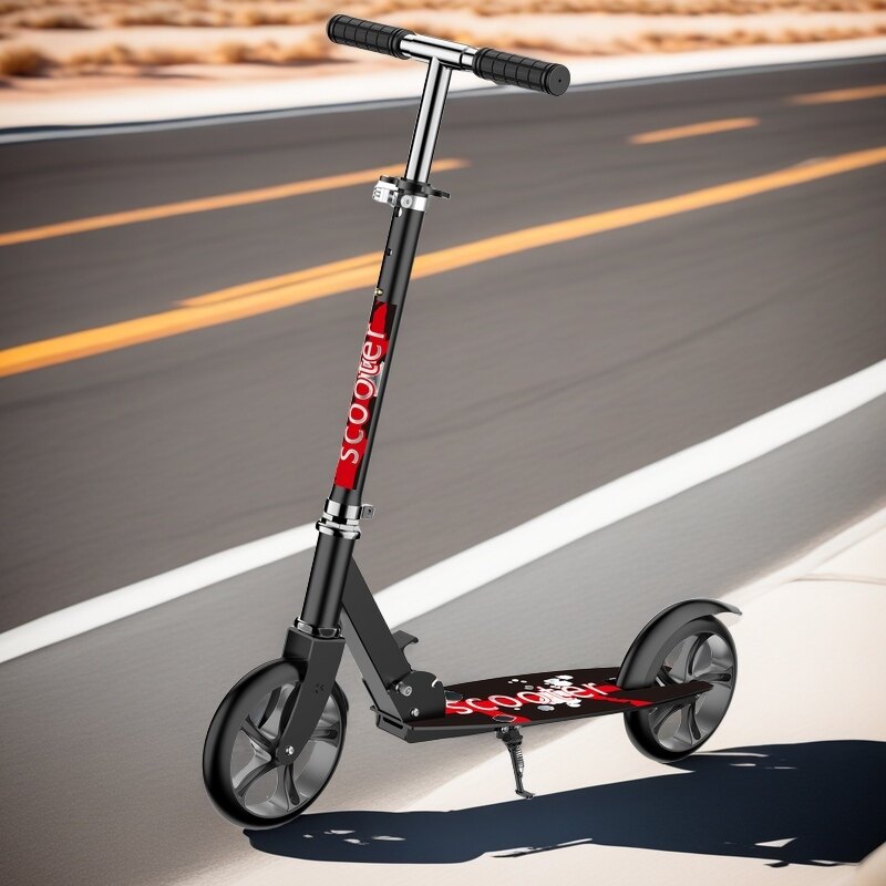 成人滑板车脚踏板儿童滑板车可折叠scooter两轮车滑步校园代步车