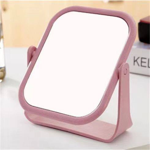 高品质欧式台式化妆镜子简约高清双面可旋转梳妆镜桌面可立小镜子