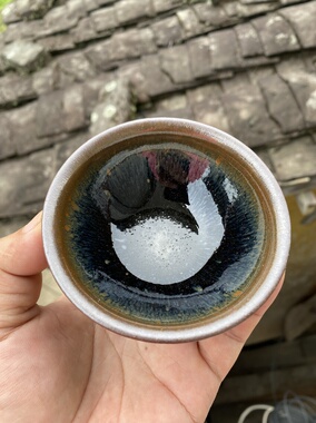 丞相龙窑柴烧建盏束口器型口径9.4cm高4.5cm重量135g容量110cc