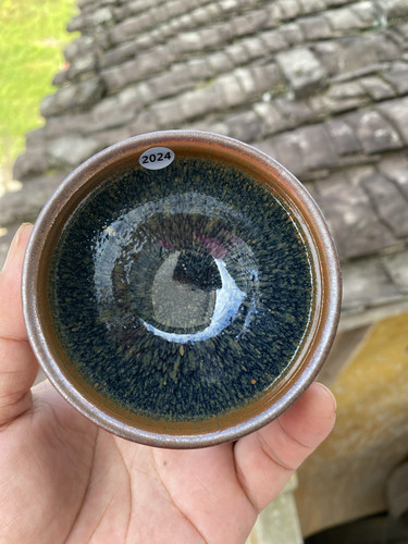 丞相龙窑柴烧建盏束口口径8.3cm高4.3cm重量107g容量90cc