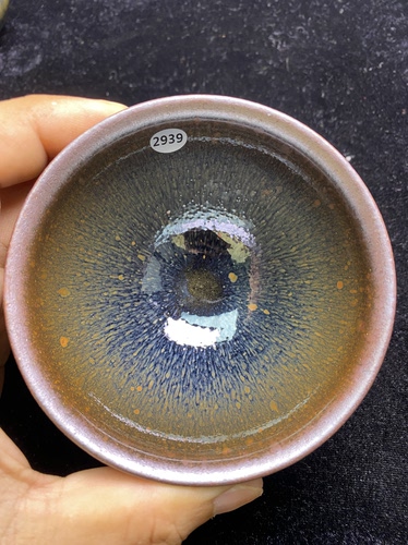 丞相龙窑柴烧建盏兔毫盏茶杯口径9.3cm高5.6cm重量134g容量160cc