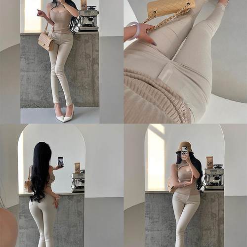 高腰弹力提臀小脚紧身裤铅笔裤女