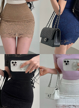 YoungGirlDay江南美人御姐纯欲风性感高腰显瘦蕾丝半身裙包臀短裙