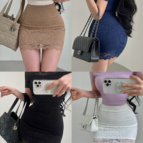 江南美人高腰蕾丝半身裙包臀短裙