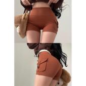 YoungGirlDay韩漫性感高腰提臀显瘦蜜桃臀健身运动休闲短裤 热裤 女