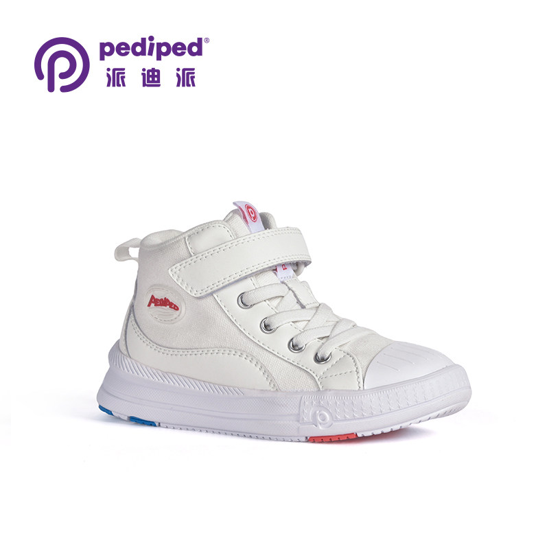 pediped派迪派男女童高帮板鞋冬季新款儿童休闲帆布鞋轻盈童鞋
