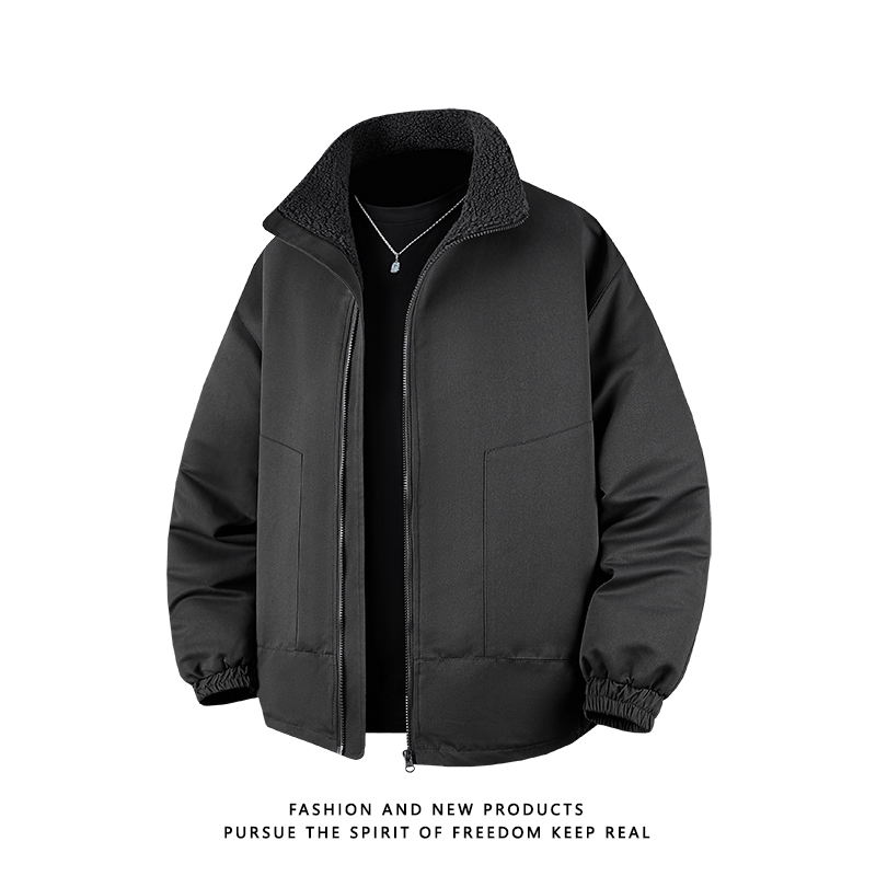 冬装新款2025冬装羊羔毛棉衣立领男装棉袄XZ415-M012P118，男装棉衣，星座415