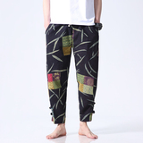 2025春秋新款风印花纯棉长裤休闲裤XZ415-K86P50四季有货，男装休闲裤，星座415