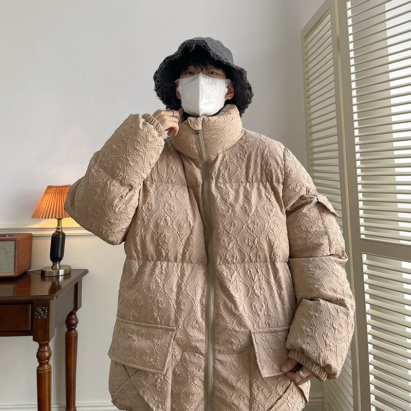 2025港风冬装棉服男装立领大码休闲棉袄XZ415-M301P120,男装棉衣,星座415