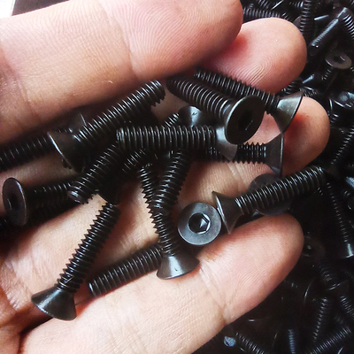 12.9沉头内六角英制螺丝钉3/16-24BSW平头内六方螺栓SCM435合金钢