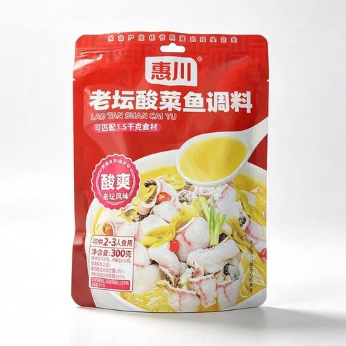 惠川 老坛酸菜鱼调料300克方便调料酸菜鱼做鱼调料包1袋包邮