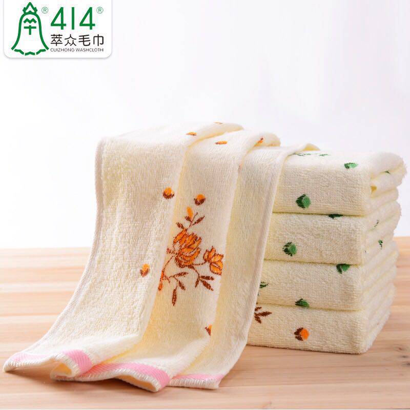 上海钟牌414 家用吸水柔软印花洗脸全棉毛巾纯棉洗澡不掉毛