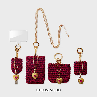 原创25年春电动汽车钥匙通用迷你门禁电梯nfc饭卡套 玫红埃及艳后