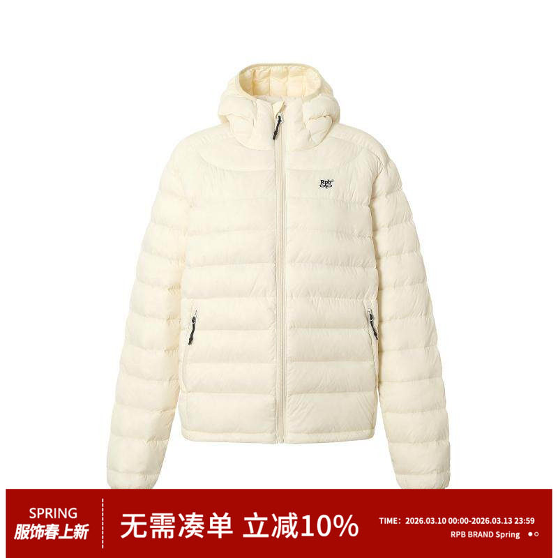 RPB BRAND 超显瘦户外90白鸭绒轻量排骨连帽羽绒服内胆保暖外套