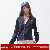 女新款 RPB BRAND小清新V领假两件针织开衫 设计感小众毛衣外套