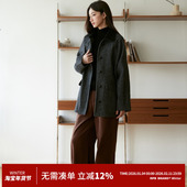 RPB BRAND高级质感羊毛复古气质韩系简约毛呢中长款 大衣外套棉服