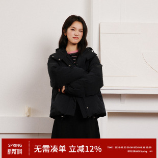 新款 90白鸭绒轻便冬季 面包连帽羽绒服防风加厚保暖外套 BRAND RPB