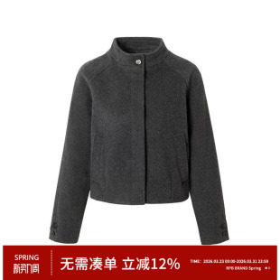 羊毛毛呢外套女百搭气质上衣夹克 立领小香风短款 RPB BRAND新款