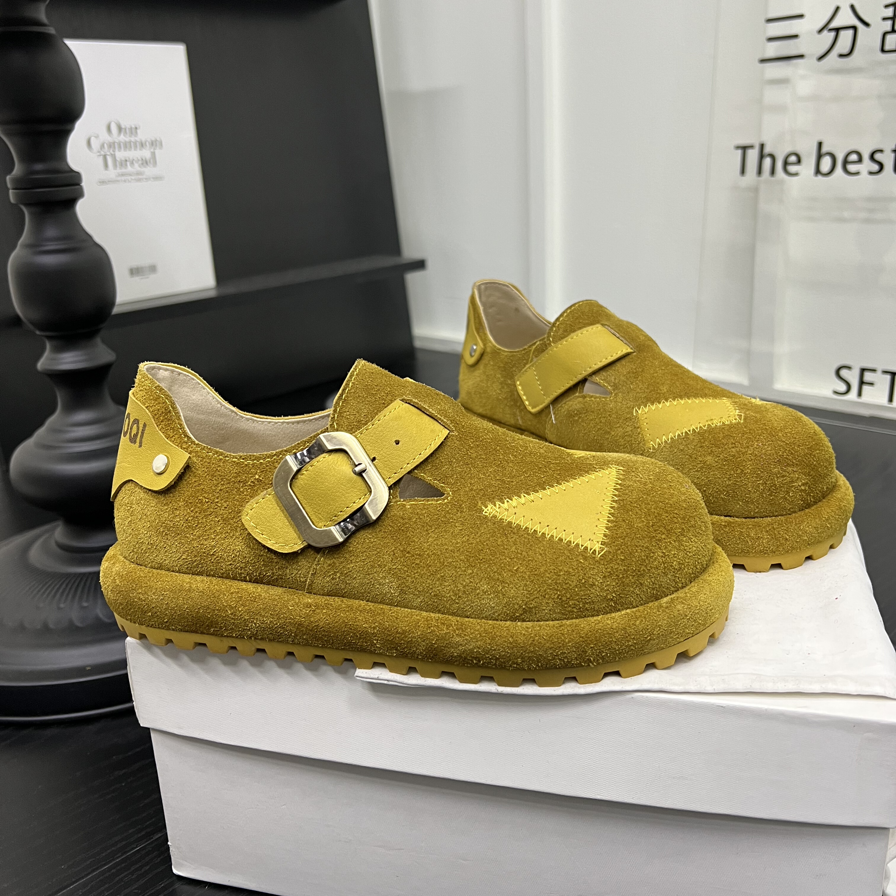 韩系复古风磨砂皮一脚蹬平底勃肯鞋女2026年新款皮带扣软底单鞋潮,女鞋,勃肯鞋/软木鞋,淘宝优惠券,粉丝福利购,淘宝优惠卷