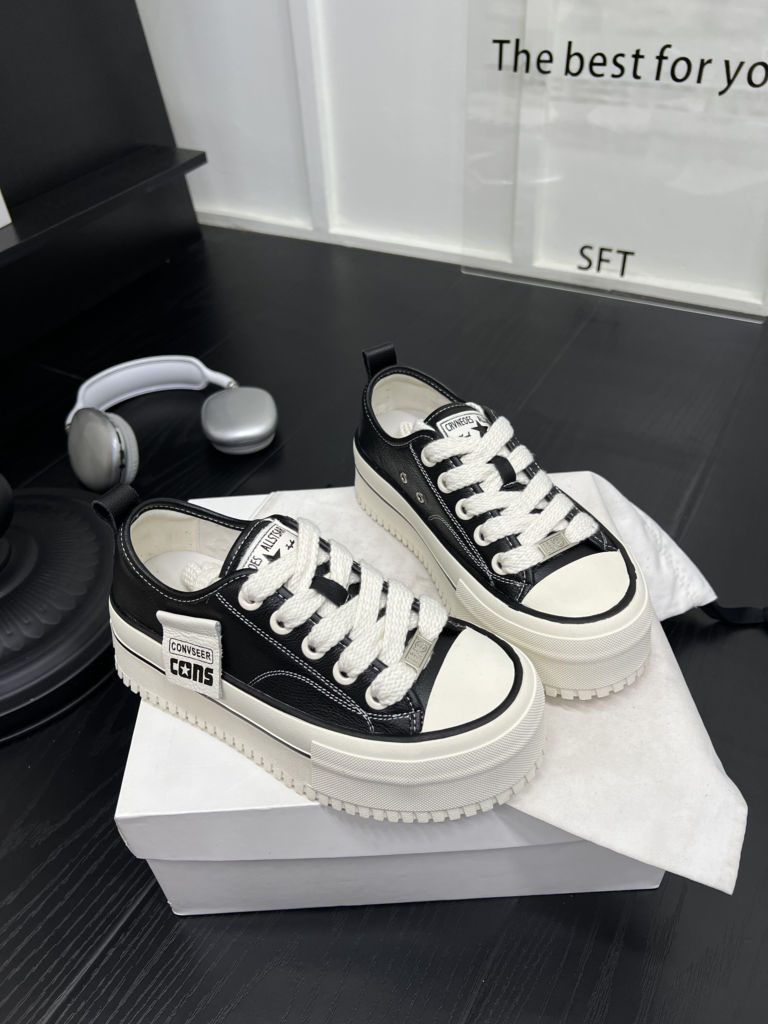 小众设计真皮厚底增高小白鞋女2026年新款百搭休闲板鞋ins潮单鞋,女鞋,深口单鞋,淘宝优惠券,粉丝福利购,淘宝优惠卷