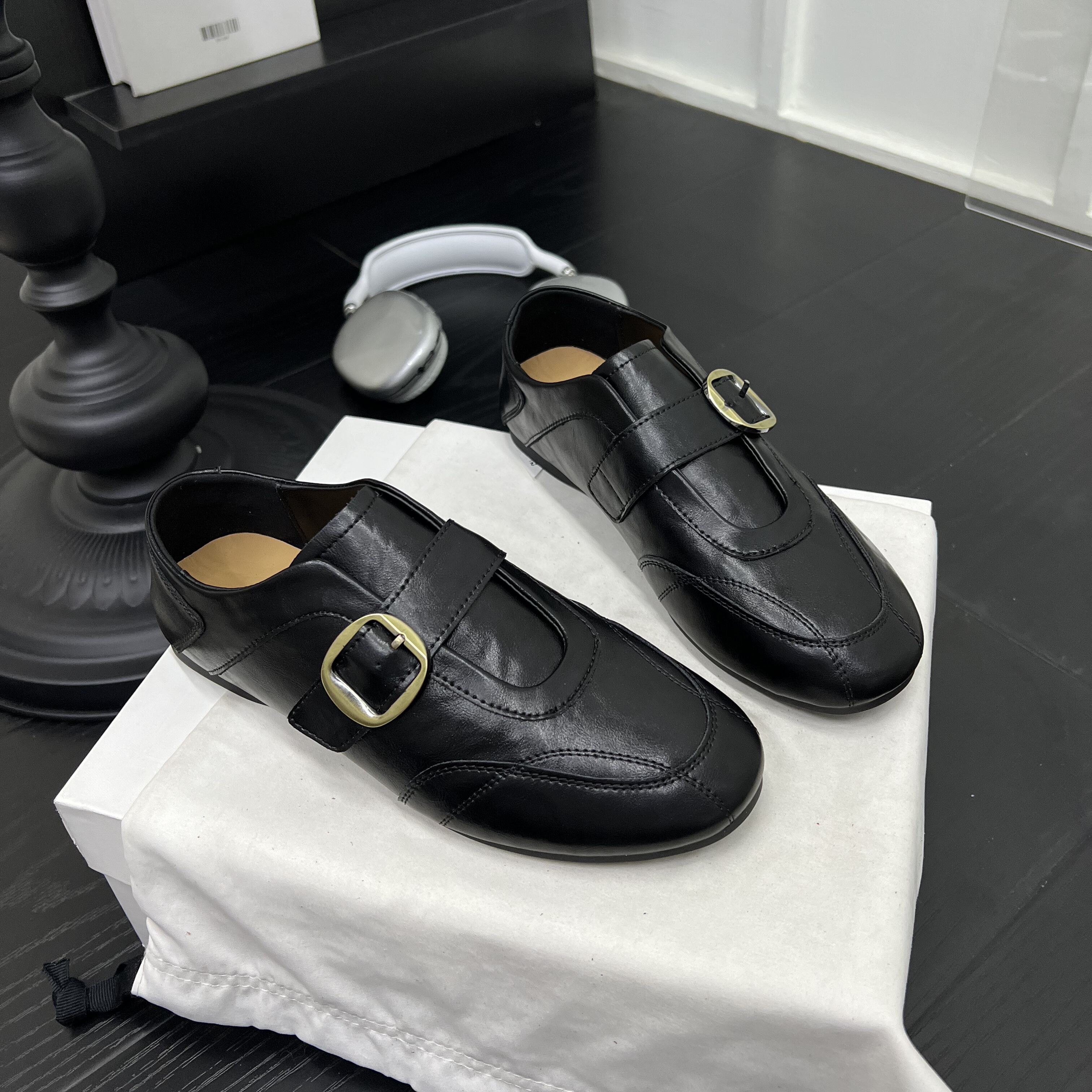 复古真皮魔术贴平底乐福鞋女2026春季新款百搭英伦风小皮鞋单鞋潮,女鞋,牛津鞋/布洛克鞋/德比鞋,淘宝优惠券,粉丝福利购,淘宝优惠卷