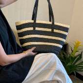 草编包大容量手工编织包时尚 沙滩托特包菜篮子休闲单肩腋下包女包