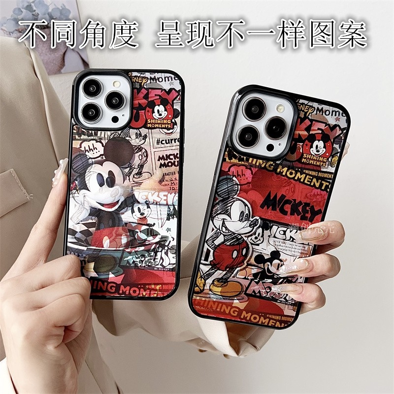 3D变图酷萌米奇海报适用苹果17promax手机壳17pro可爱16pro超火的15plus欢乐16e米老鼠14pro趣味17e苹果air