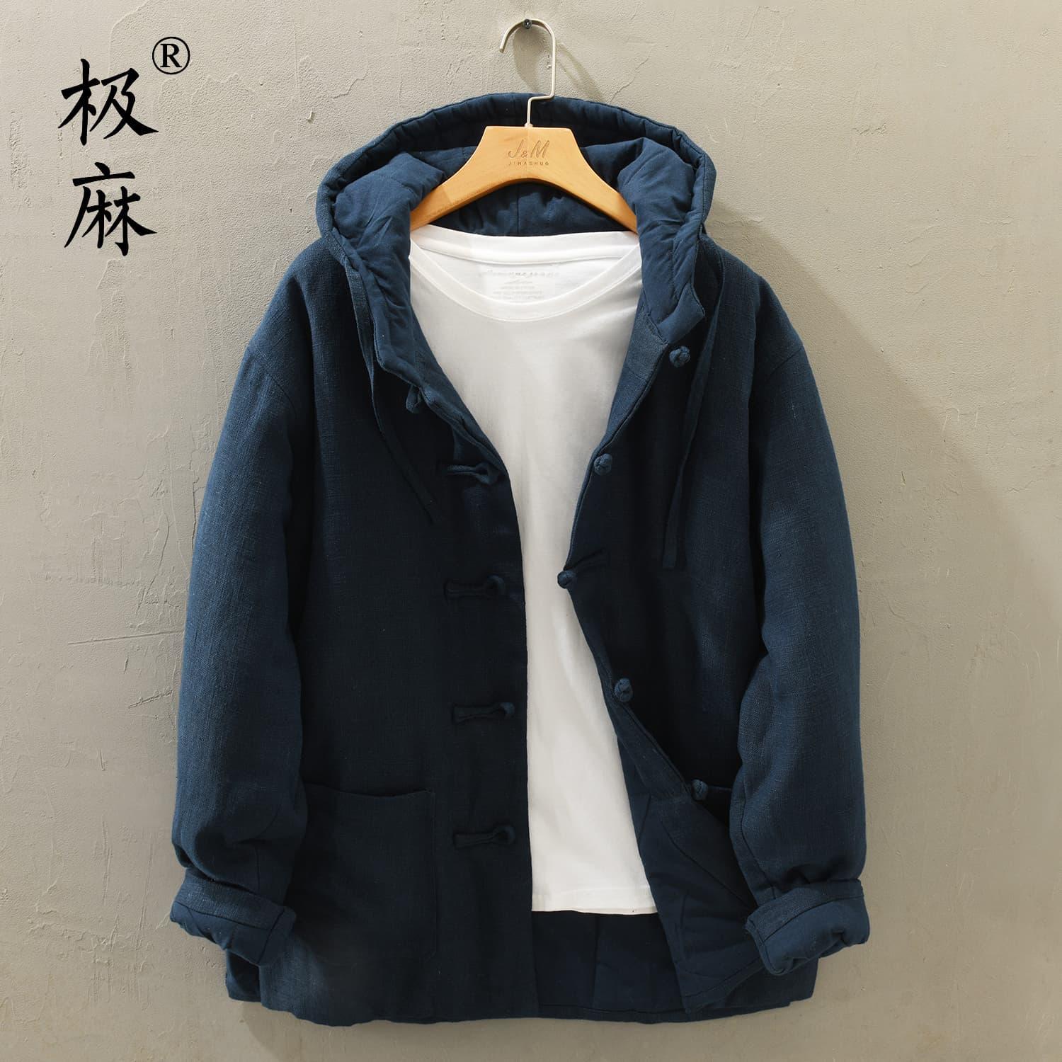 冬季国风连帽休闲棉衣