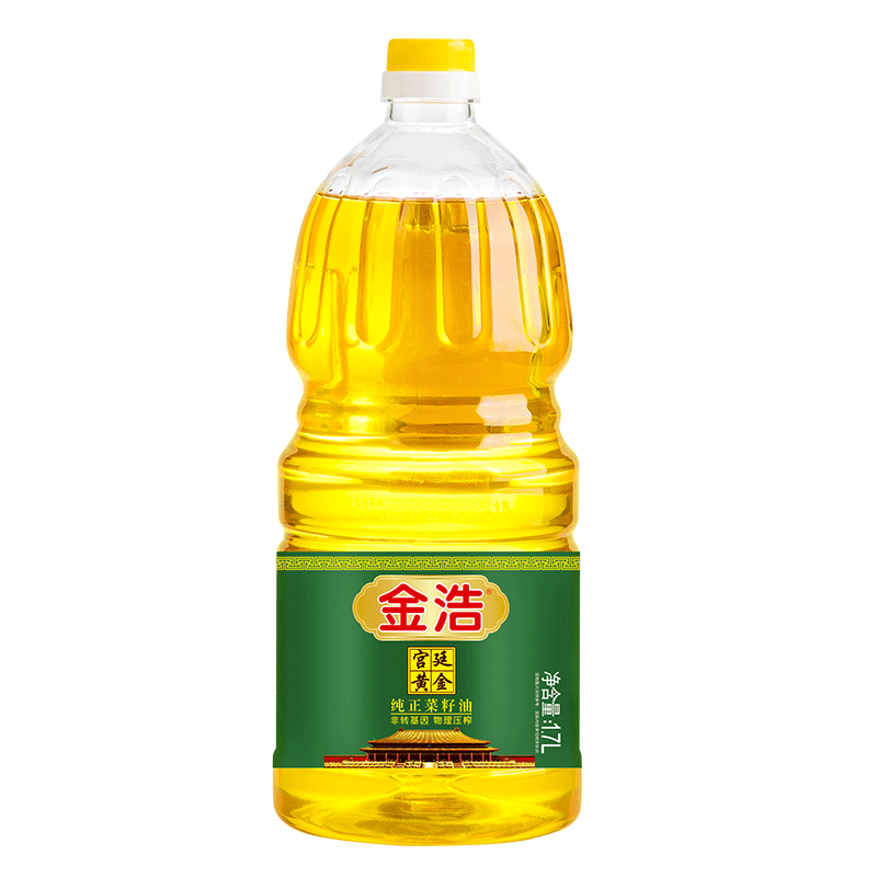 金浩宫廷黄金纯正菜籽油1.7L 物理压榨非转基因食用油小桶体验装