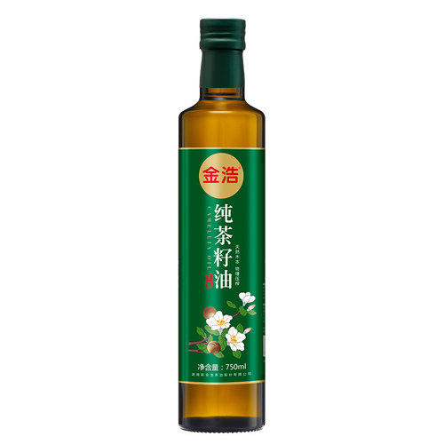 【小瓶换着吃】金浩纯茶籽油山茶油物理压榨可凉拌食用油750ml