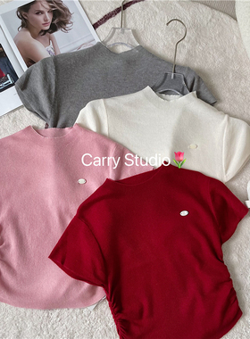 版型很厉害的Tee类基础系! 薄薄针织羊毛短长袖