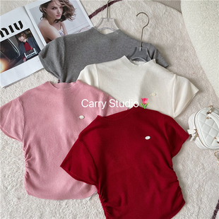 版型很厉害的Tee类基础系! 薄薄针织羊毛短长袖