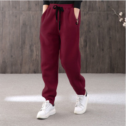 有型不软塌显瘦显腿长直加绒卫裤