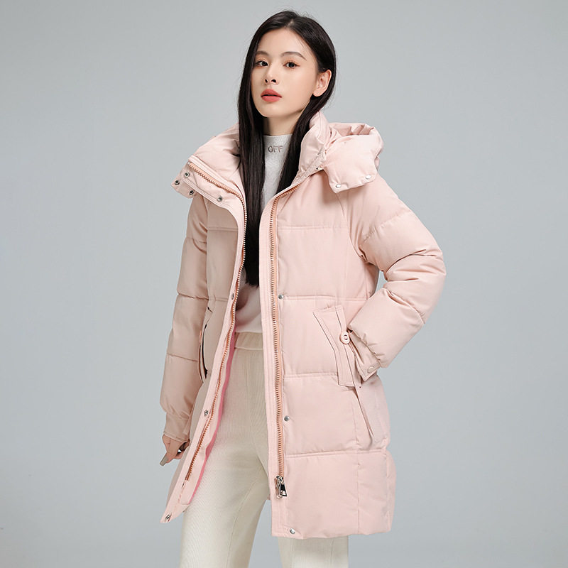 2026新款女中长加厚保暖面包服