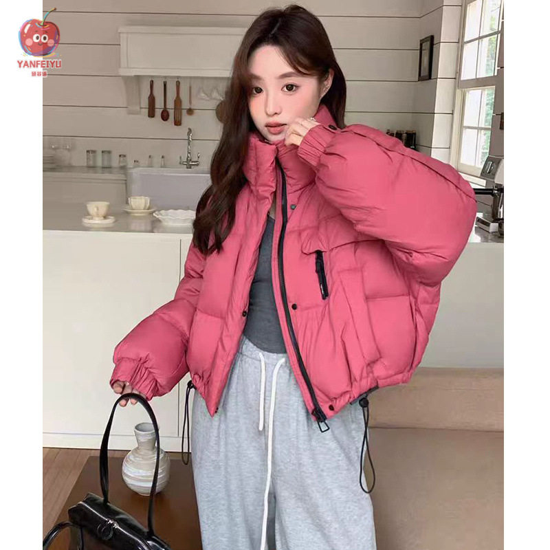 冬季加厚短款显瘦女棉服外套