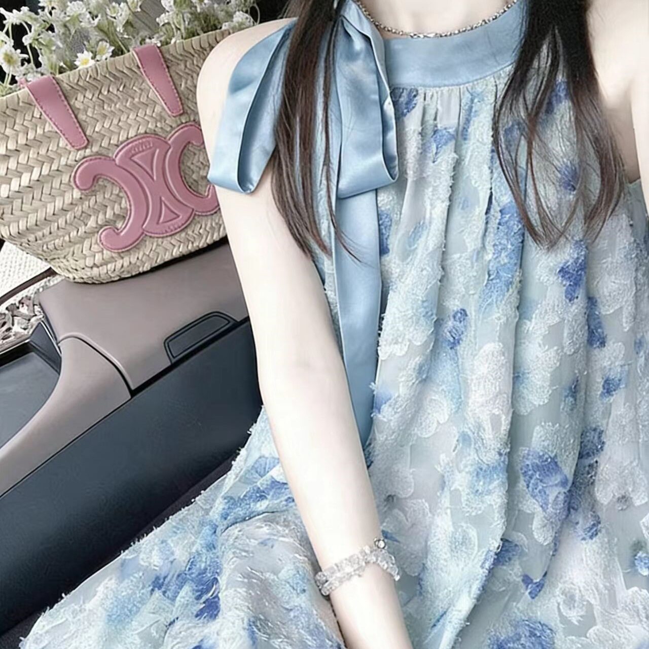春夏海边度假清新甜美公主长裙
