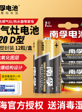 南孚1号电池一号LR20大号警示棒地位锁碱性D号1.5v煤气灶燃气灶天然气灶热水器不可充电1号R20正品批发干电池