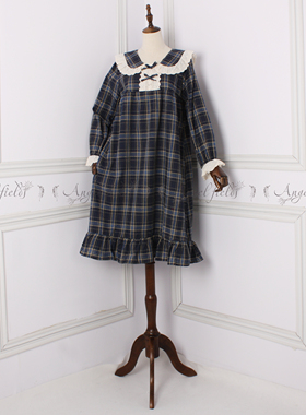 春秋纯棉长袖复古宫廷睡裙公主风睡衣可爱甜美家居服全棉连衣裙