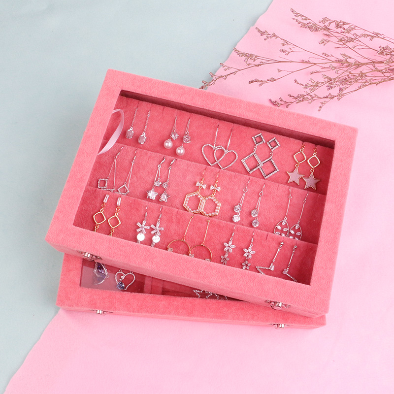 粉色首饰盒珠宝箱首饰盒恒晶