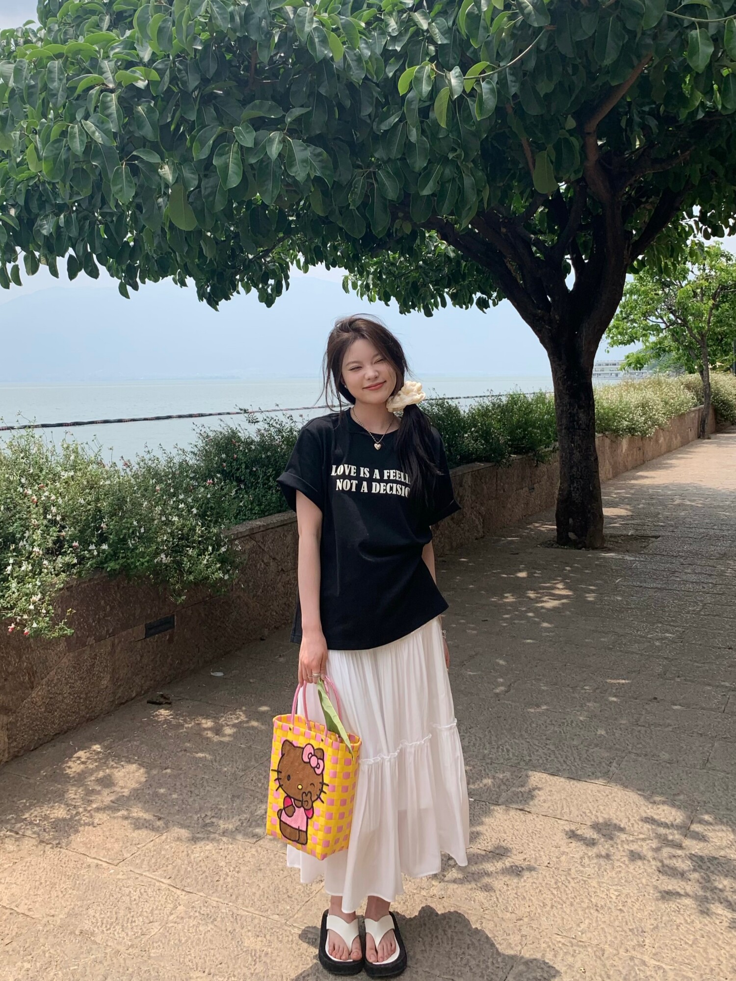 显瘦高腰温柔松紧A字伞裙半身裙