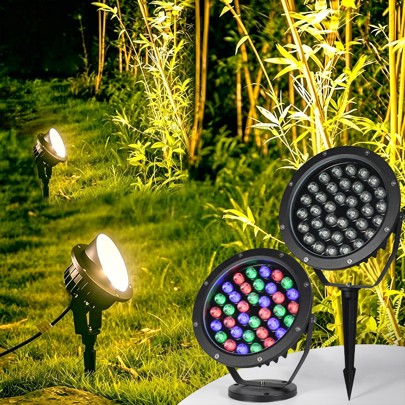 户外射灯防水led投光灯照树灯射树插地灯草坪超亮室外景观庭院灯