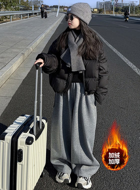 女童冬季新款韩系圆领面包棉服