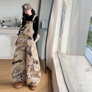 女童背带裤套装夏季2025新款洋气儿童时髦裤子女大童韩版长裤超酷